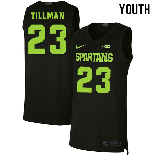 2020 Youth #23 Xavier Tillman Michigan State Spartans College Basketball Jerseys Sale-Black